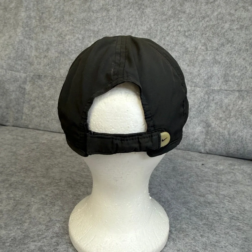 Nike Dri-FIT Running Hat Black Adjustable Mesh Performance Athletic Cap